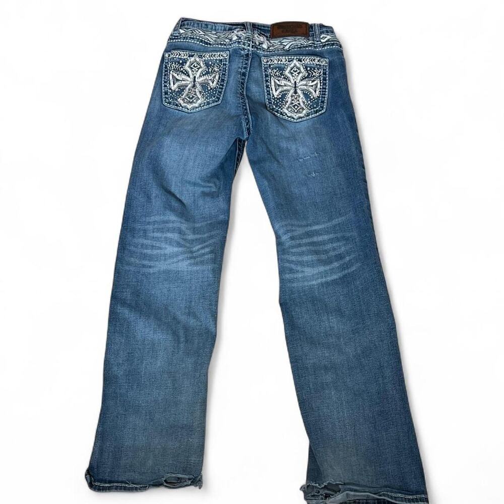 Westfield Eagle Blue Cross Rhinestone Jeans W28